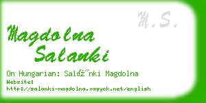 magdolna salanki business card